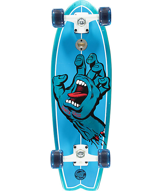 Santa Cruz Screaming Hand Shark 27.7" Cruiser Complete Skateboard at